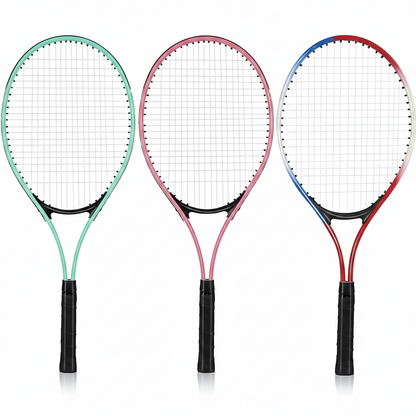 16 Pcs Tennis Rackets for Adult Recreational 8 Players 27" Tennis Racquet Bulk Lightweight Tennis Racket with 8 Tennis Balls for Training Beginners with Overgrips Carry Bag