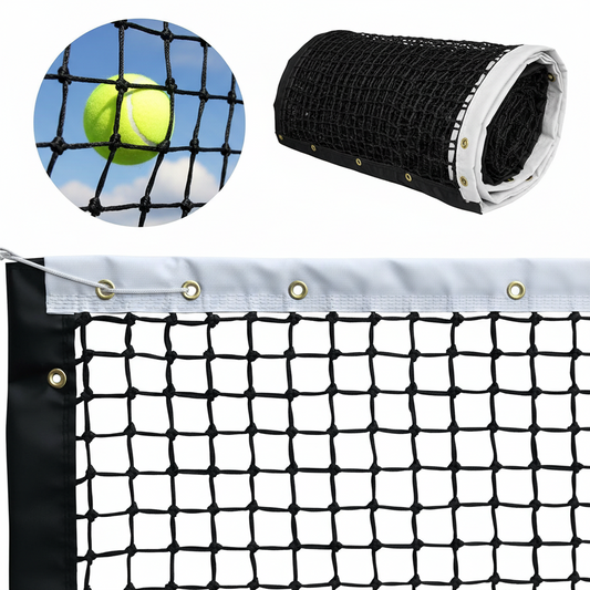 Tennis Net Outdoor Heavy Duty Professional Tennis Court Net Replacement Portable Tennis Net Nylon for Standard Tennis Courts [Includes 2 Fiberglass Dowels]