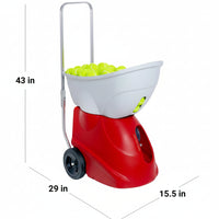 Sports Elite Tennis Ball Machine - Auto Portable Tennis Ball Launcher, Preloaded & Custom Drills, Spin Control, Lob Elevation Switch, Ball Speed (Up to 80MPH), with Multi-Function Remote