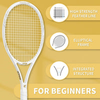 Tennis Rackets - Super Value Set with Pre-Strung, Comfortable Handle, 27'' Tennis Racquet for Beginner, Includes 4 Tennis Balls, 2 Overgrips and 2 Tennis Bag