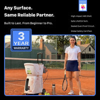 ｜Pt-Smart Tennis Ball Machine: App Control with 12 Built-In Training Modes,6-Level Spin,28-Pt,75 MPH,32.6 Lbs,100+ Ball,5H Battery, Portable, for Tennis/Padel,Training, Practice,Beginners to Pros