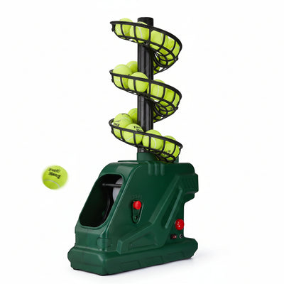 3819BH Portable Tennis Ball Machine – 5 Adjustable Angles, 2 Power Levels, 4 Serve Intervals, up to 30 MPH, for All Skill Levels Training