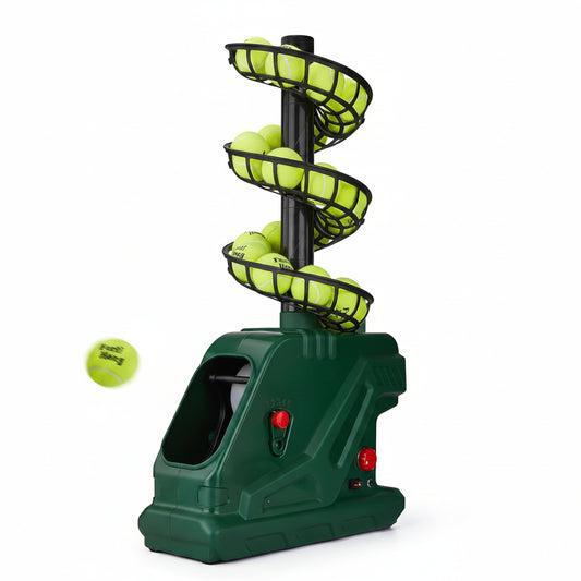 3819BH Portable Tennis Ball Machine – 5 Adjustable Angles, 2 Power Levels, 4 Serve Intervals, up to 30 MPH, for All Skill Levels Training