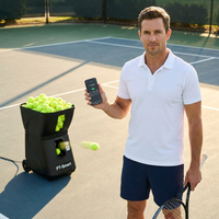Pt-Smart Tennis Ball Machine: App Control with 12 Built-In Training Modes,6-Level Spin,28-Pt,75 MPH,32.6 Lbs,100+ Ball,5H Battery, Portable, for Tennis/Padel,Training, Practice,Beginners to Pros — Lifestyle