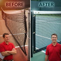 Super Pro 5000 Poly Tennis Net — Before & After