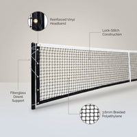 Super Pro 5000 Poly Tennis Net — infographic