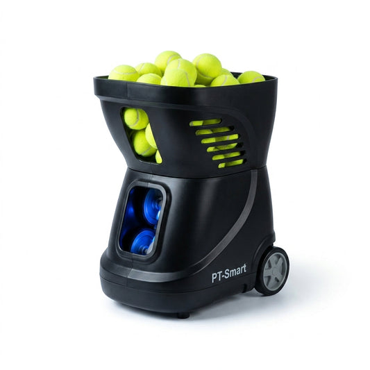 Pt-Smart Tennis Ball Machine: App Control with 12 Built-In Training Modes,6-Level Spin,28-Pt,75 MPH,32.6 Lbs,100+ Ball,5H Battery, Portable, for Tennis/Padel,Training, Practice,Beginners to Pros
