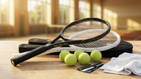 Tennis Rackets - Super Value Set with Pre-Strung, Comfortable Handle, 27'' Tennis Racquet for Beginner, Includes 4 Tennis Balls, 2 Overgrips and 2 Tennis Bag — Lifestyle
