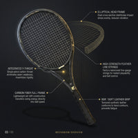 Tennis Rackets - Super Value Set with Pre-Strung, Comfortable Handle, 27'' Tennis Racquet for Beginner, Includes 4 Tennis Balls, 2 Overgrips and 2 Tennis Bag — How It Works