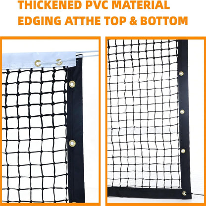 Professional Tennis Net 42 FT X 3.5 FT Double-Layer Non-Deforming Standard Replacement Tennis Net with 1.57 in Mesh Compatible with All Standard Outdoor Indoor Tennis Posts