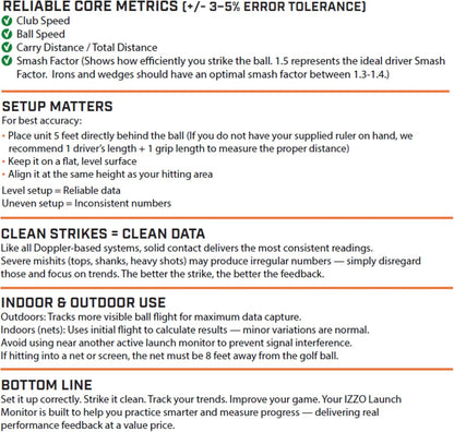 Golf Swami Launch Master Pro Golf Launch Monitor