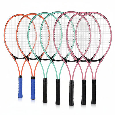 6 Pcs Tennis Rackets for Adult Recreational 6 Players 27'' Tennis Racket Set with 3 Balls Lightweight Tennis Rackets for Tennis Training Beginner with Overgrip and Bag