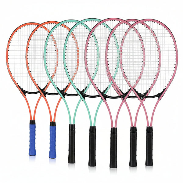 6 Pcs Tennis Rackets for Adult Recreational 6 Players 27'' Tennis Racket Set with 3 Balls Lightweight Tennis Rackets for Tennis Training Beginner with Overgrip and Bag
