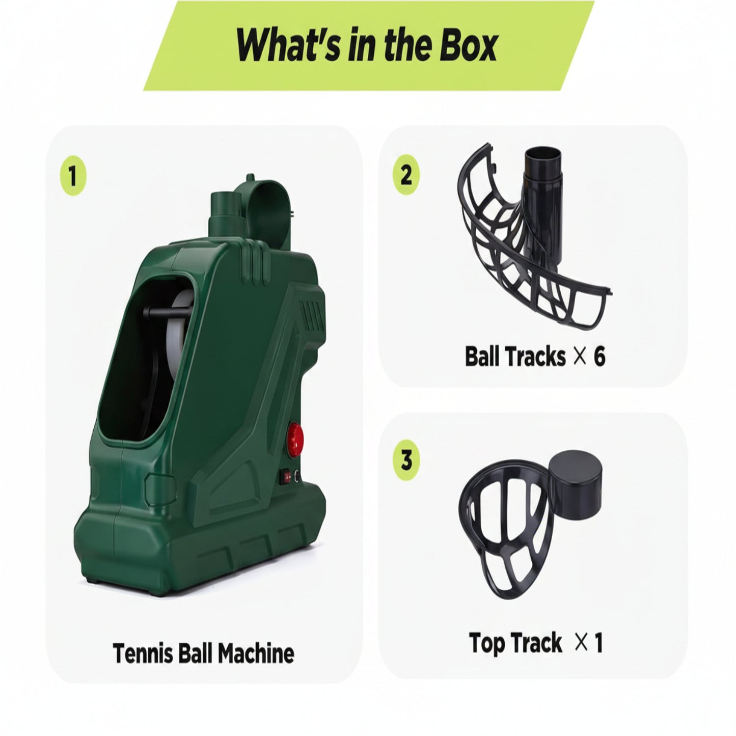 3819BH Portable Tennis Ball Machine – 5 Adjustable Angles, 2 Power Levels, 4 Serve Intervals, up to 30 MPH, for All Skill Levels Training