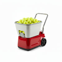 Sports Elite Tennis Ball Machine - Auto Portable Tennis Ball Launcher, Preloaded & Custom Drills, Spin Control, Lob Elevation Switch, Ball Speed (Up to 80MPH), with Multi-Function Remote