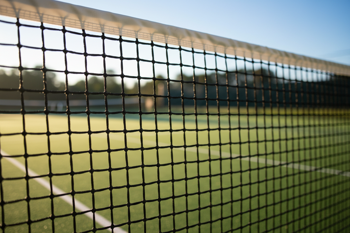 42 FT Outdoor Regulation Tennis Net Replacement, 3.5Mm Braided Polyethylene Net with Vinyl Coated Steel Cable for Standard Club School Community Park Court